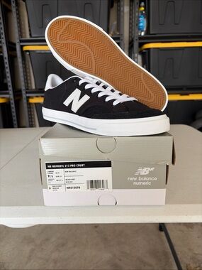 New Balance Numeric 212 Pro Court Skateboard Shoes - Black & White - Size 9.5
